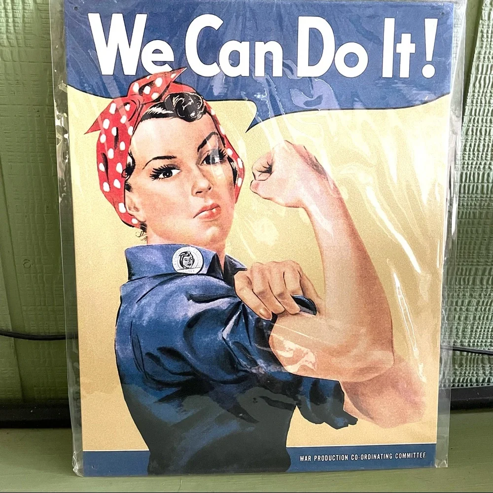 NEW Rosie The Riveter “We Can Do It!” Metal Sign